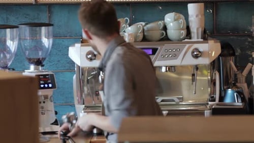 Barista Cafe Making Coffee Preparation Service Concept