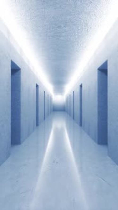 Seamless Futuristic Tunnel Corridor Journey Loop Animation