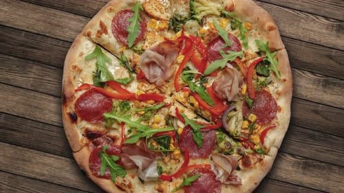 Traditional Italian Pizza Top View ProRes