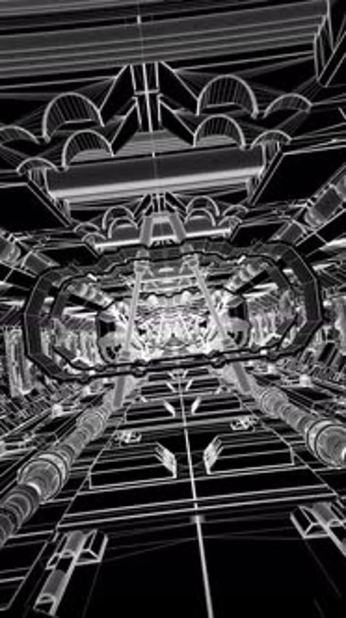 Vertical Video Futuristic Animated Tunnel Design