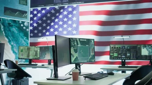 Empty Modern Base of Operations Used By the US Military Armed Forces