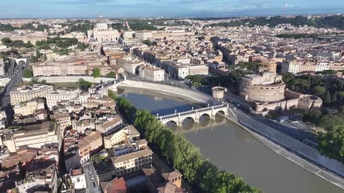 Vatican Skyline At Rome In Lazio Italy.