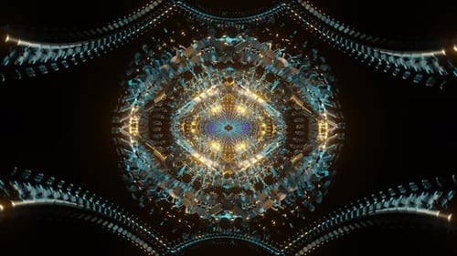 A Hypnotic and Pulsating VJ Background with Futuristic Designs and Vibrant Colors