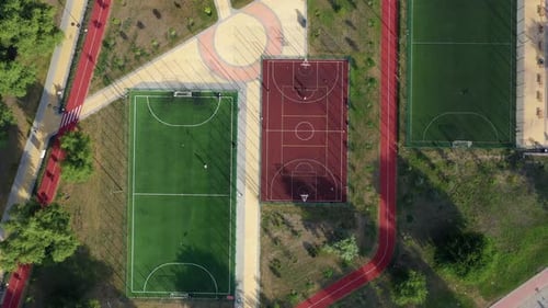 Openair Soccer and Basketball Courts in the Park