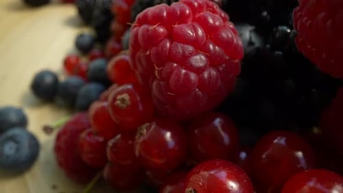 Close Up of Fresh Delicious Mixed Berries