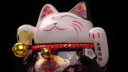 Decorative Japanese Lucky Cat Close Up