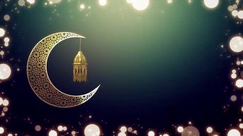 Ramadan Glow Lantern Background Loop 4K