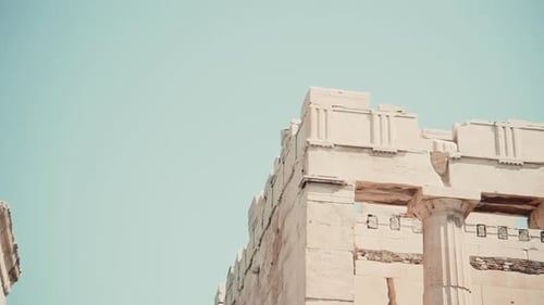 Clip of the edge of an ancient greek temple