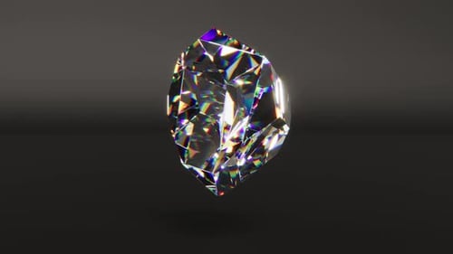 Shine Luxury Diamond Gem Jeweler Rotate on Black Bg Endless