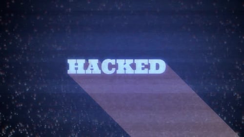 Falha retrô de texto hackeado