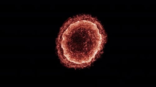 Dynamic Glowing Particle Energy Burst Reveal Transition