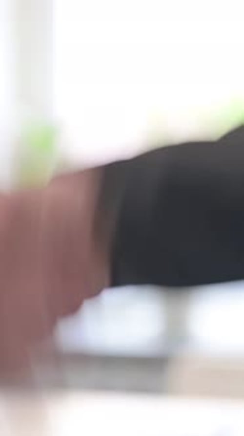 Business People Shaking Hand in Office, vertical video