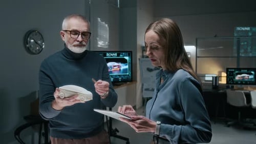 Futuristic Car Designers Collaborate on 3D Model