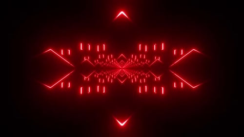 Las impresionantes luces rojas de neón crean un moderno efecto de túnel futurista