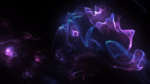 Fluid Glowing Particles Background Loop