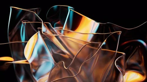 Flowing transparent multilayer cloth background