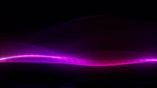 Abstract Energetic Flowing Neon Light Waves Loop