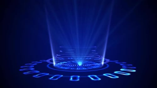 4K Holographic Hud Light Effect Scene Emission Effect Scene Application