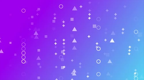 Triangle Circle Digital Geometric Shape Animation. Abstract Geometric Shape Animation.