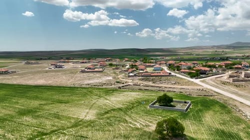 Farm Landscapes Background Texture 4 K Aerial View