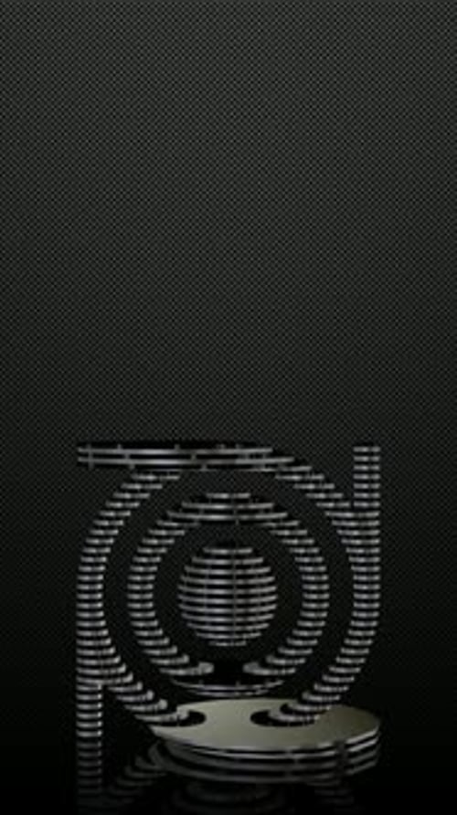 Vertical Background, Black and Silver Figure, Shape, Unique Design, Mirror, Exclusive, 3D Render