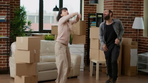 Life Partners Doing Funky Dance Moves and Feeling Happy