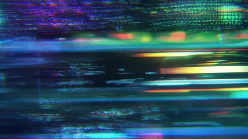 VHS Glitch Interference, Analog Signal Distortion, Chromatic Noise Abstract Texture