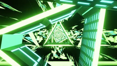 Gentle Lime Sci Fi Room Vj Loop Background HD