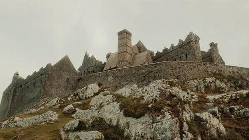 Aerial view of the Rock of Cashel historic site, Ireland.