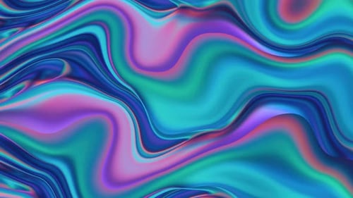 Colorful Abstract Fluid Waves Loop Background Animation