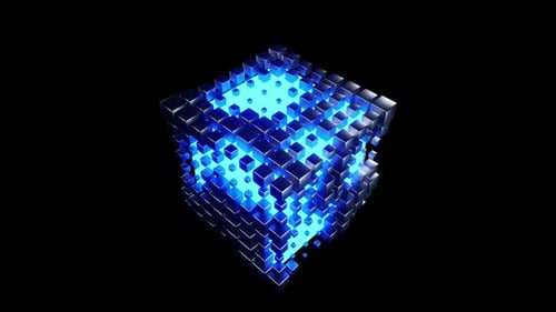 Boîte à cubes numérique Formes géométriques abstraites numériques