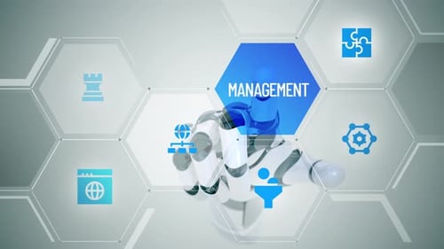 Management touch screen animation