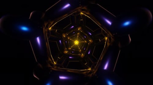 Psychedelic and Futuristic VJ Backdrop with Vivid Colors