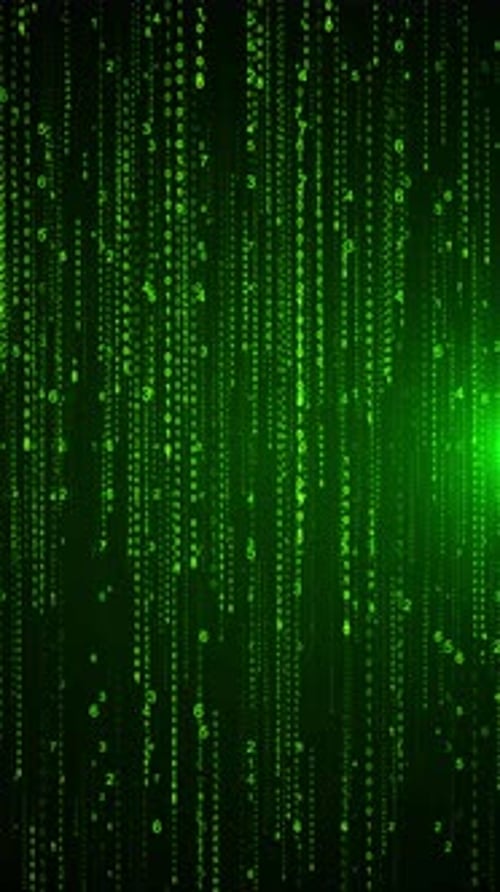 Exploring digital depths abstract green data tunnel virtual space graphic art futuristic environment