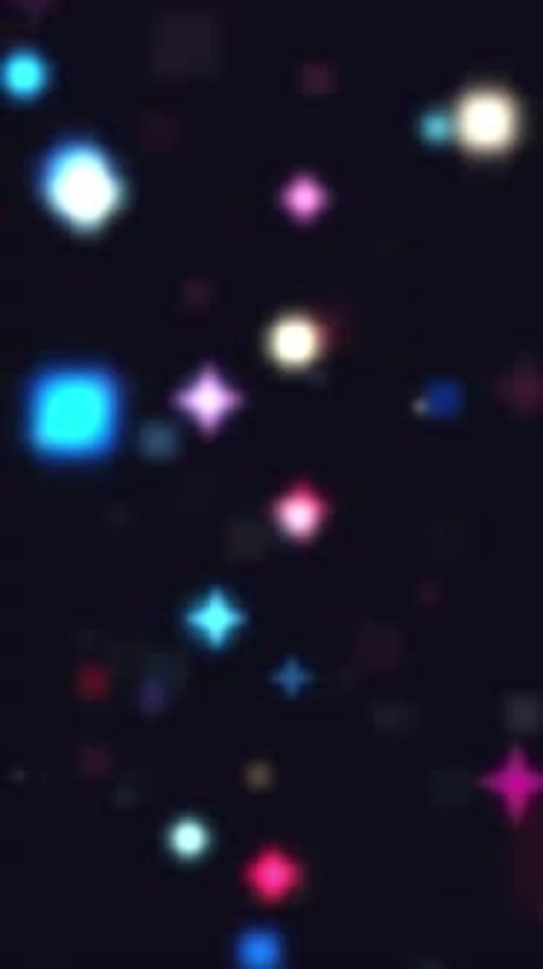 Shimmering Bokeh Stars Particles Vertical Background