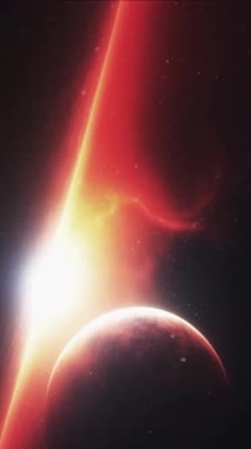 Exploring Vibrant Cosmic Waves and Celestial Bodies in Deep Space