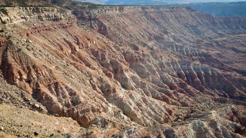 Aerial shot of the amazing rock formations in southern Utah.