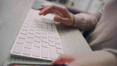 Typing on Keyboard and Using Mobile Phone