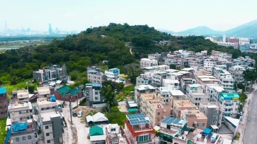 Vista deslumbrante e panorâmica de Hong Kong