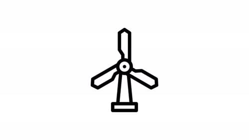 animation d'icônes de ligne de vent