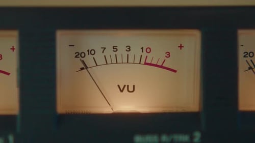 Medidor de unidade de volume analógico no toca-fitas