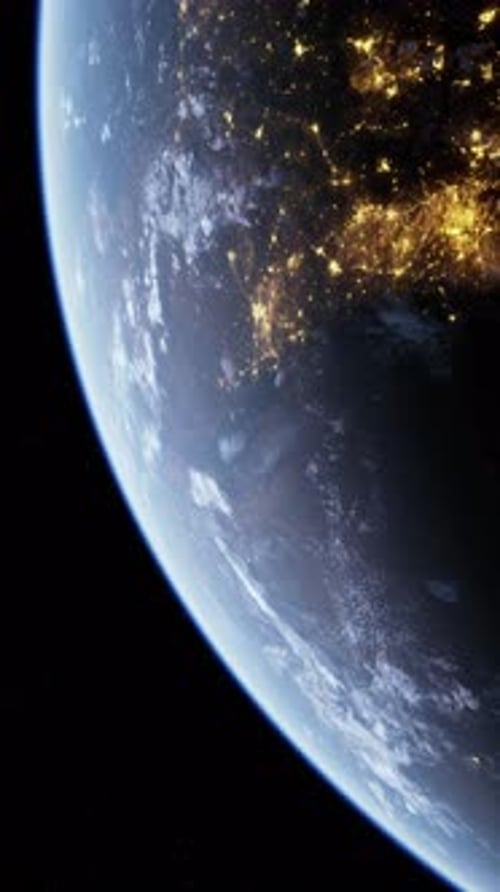 Earth Viewed From Space at Night