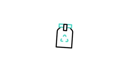 Icono animado de bolsa de papel