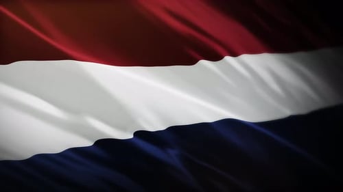 Realistic Waving Dutch Flag Animation Loop