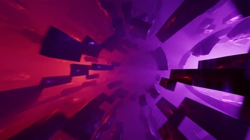 Sci-Fi Tunnel With Square Geometry Ver.1