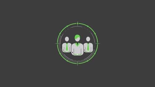 Corporate Target Audience Flat Design Icon Animation