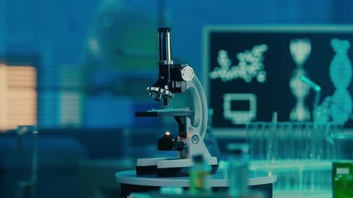 Medical Microscope in Modern Science Laboratory