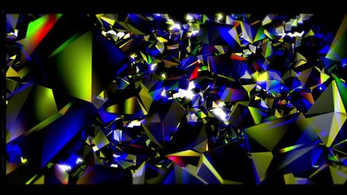 Diamants en cristal volants et étincelants