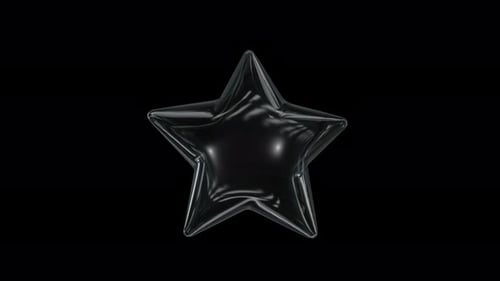Glass 3D Star Alpha Rotate Loop