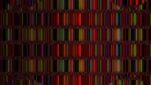 Abstract Colorful Glitch Vertical Lines Digital Background
